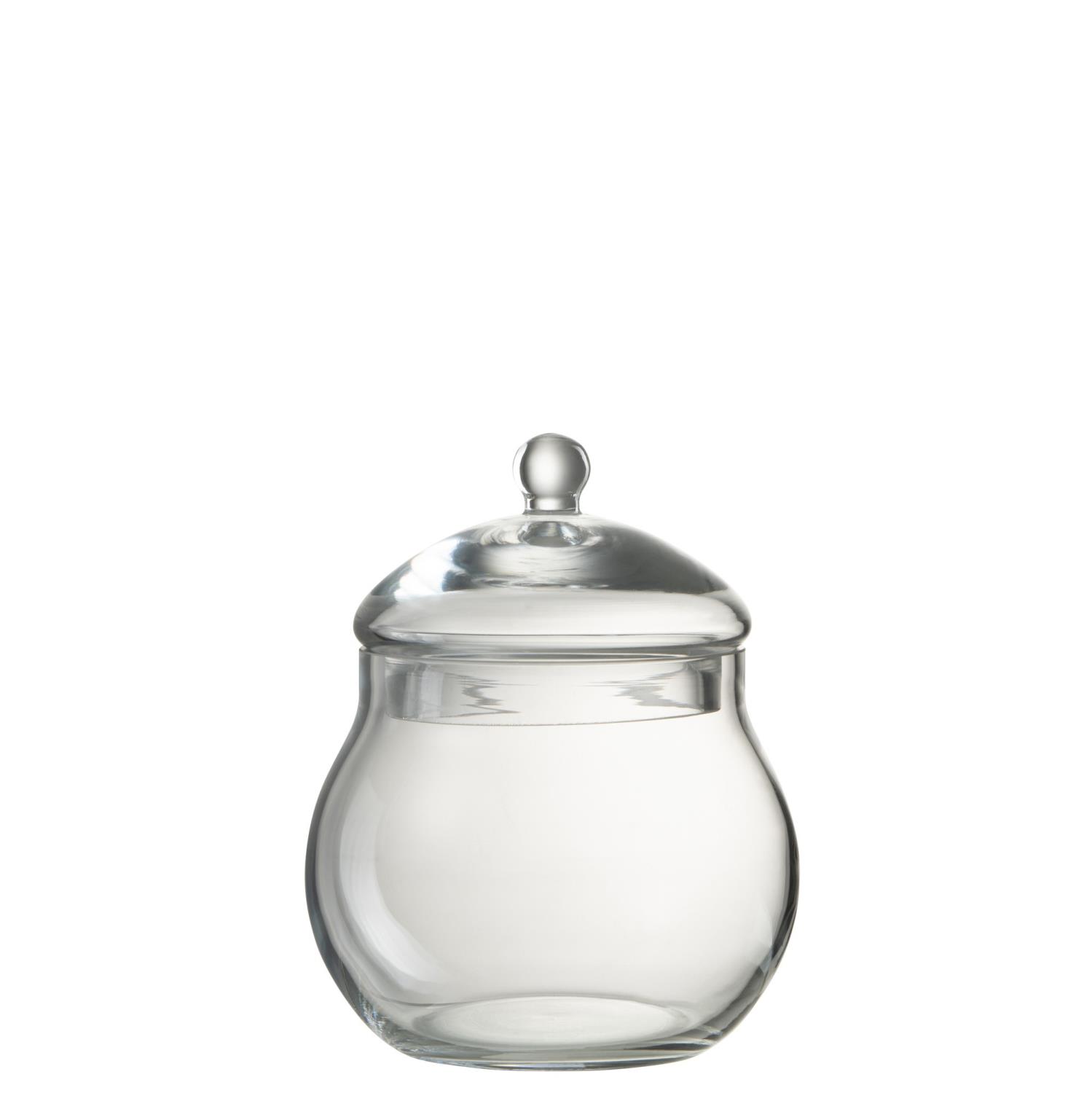 Storage Jar With Lid Glass 15x15xh19cm 28849
