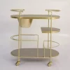 Oval Trolley Ant.Gold 77x46x87,5h 675-242