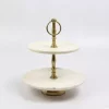 Plate Stand Gold/White Marble D18,5/D23x27h 690-631