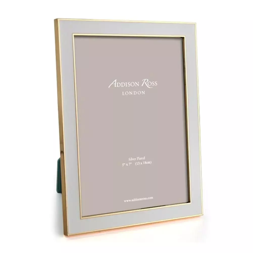 Addison Ross Frame Enamel Stone Grey/ Gold 10x15cm Fr1355