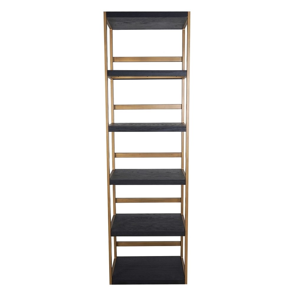 Display Rack Iron/Brass & Wood 60x40x200h 100-934