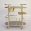 Oval Trolley Ant.Gold 77x46x87,5h 675-242