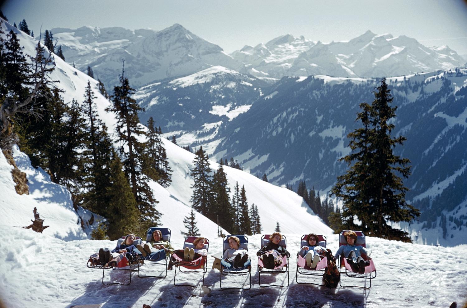 Getty. Lounging In Gestaad By Slim Aarons 50x75cm