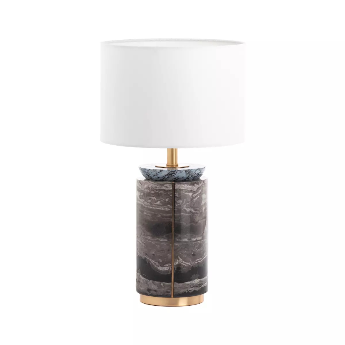 Table Lamp & Shade Grey and Black ø25xh42 cm zho.009/a