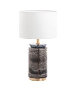 Table Lamp & Shade Grey and Black ø25xh42 cm zho.009/a