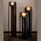 Katla Hurricane M Metal Brown Frosted Glass H110D30,5CM Lev3-s8/raw