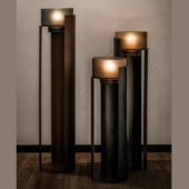 Katla Hurricane M Metal Brown Frosted Glass H110D30,5CM Lev3-s8/raw