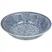 Bowl Porcelain Blue & White 26xh7cm wer-4358