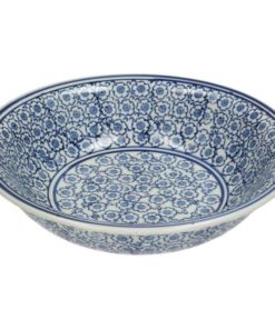 Bowl Porcelain Blue/White 26xh7cm wer-4358