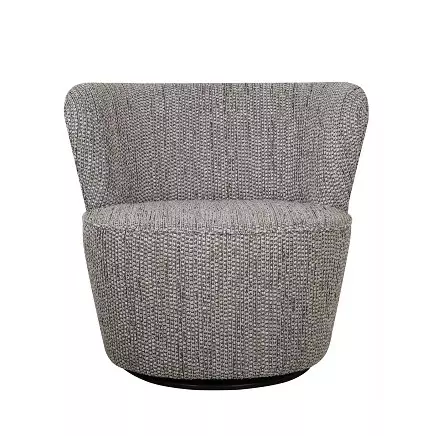 Armchair Swivel "Prato" Beige/Brown 74x74xh71cm 190-190