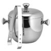 Ice Bucket With Tongs In Nickel d18xh20cm 690-706