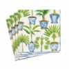 Napkin White Potted Palms 14400c