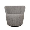 Armchair Swivel "Prato" Beige/Brown 74x74xh71cm 190-190