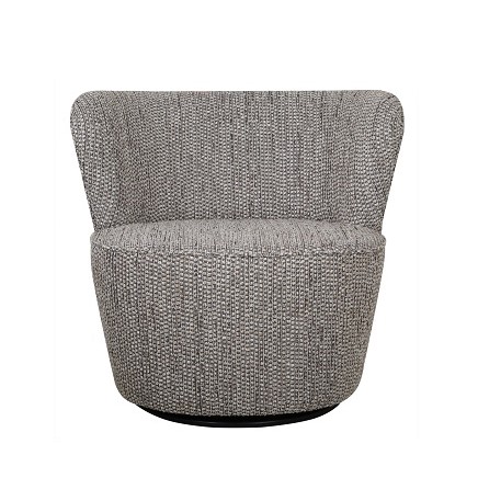 Armchair Swivel "Prato" Beige/Brown 74x74xh71cm 190-190
