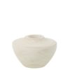 Vase Wood White 15xh10cm 25712