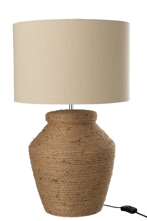 Lamp&Shade Ceramic/Linen 40x6h60cm 31394