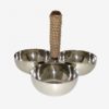 Silver Snack Stand Of 3 With Rope 1511473