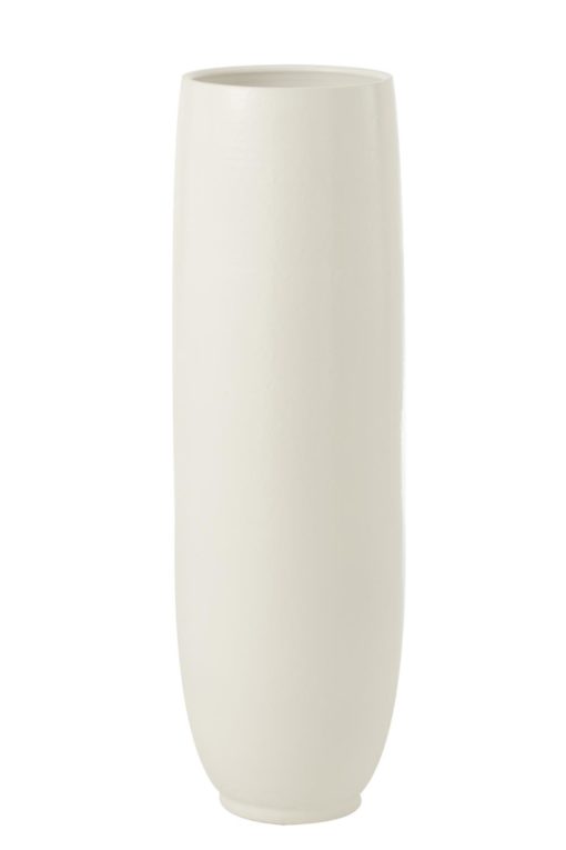 Vase Ceramic White L 23xh92cm 34074