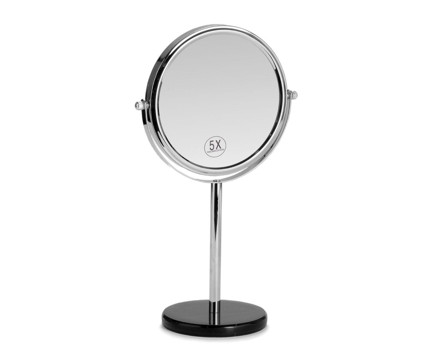 Mirror Stand Black Marble Metal X5 ø20x34cm BA71008