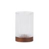 Bath Glass Wood Thootbrush Holder Ba 72023
