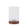 Bath Glass Wood Thootbrush Holder Ba 72023