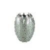 Grey Ceramic Pot Ribbed Spikey Border High S 716643