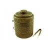 Ice Cube Box With Tongs Brown G429