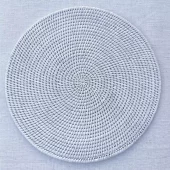 Round Bordbrikke/Placemat Whitewash GB485L