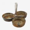 Apiritif Stand Of Three Snackbowls Mangowood 1511610