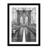 Glass Picture Brocklyn Bridge 70x90cm Black Frame 10125