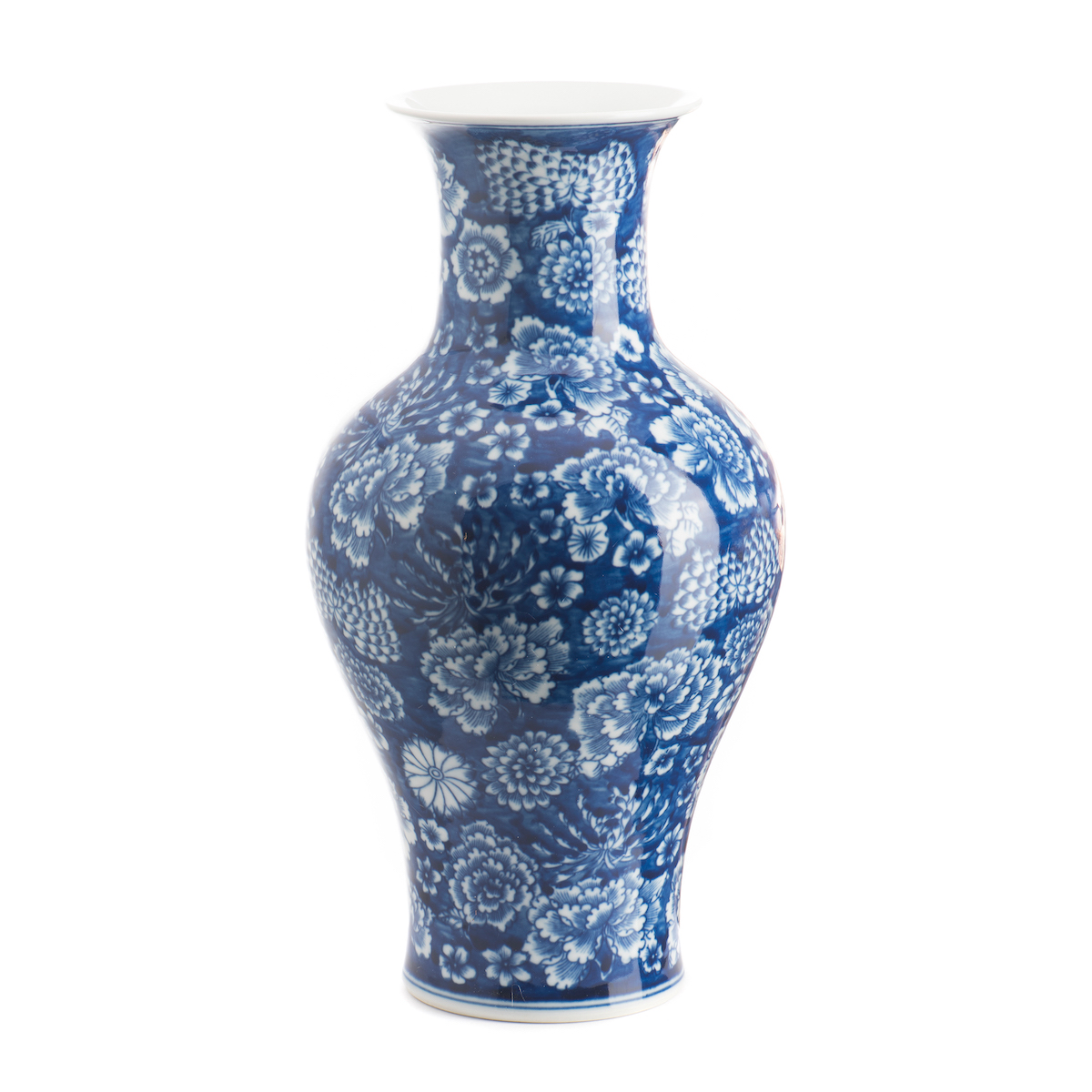 Straight Vase Peony Blue 17ch35cm Blu.457