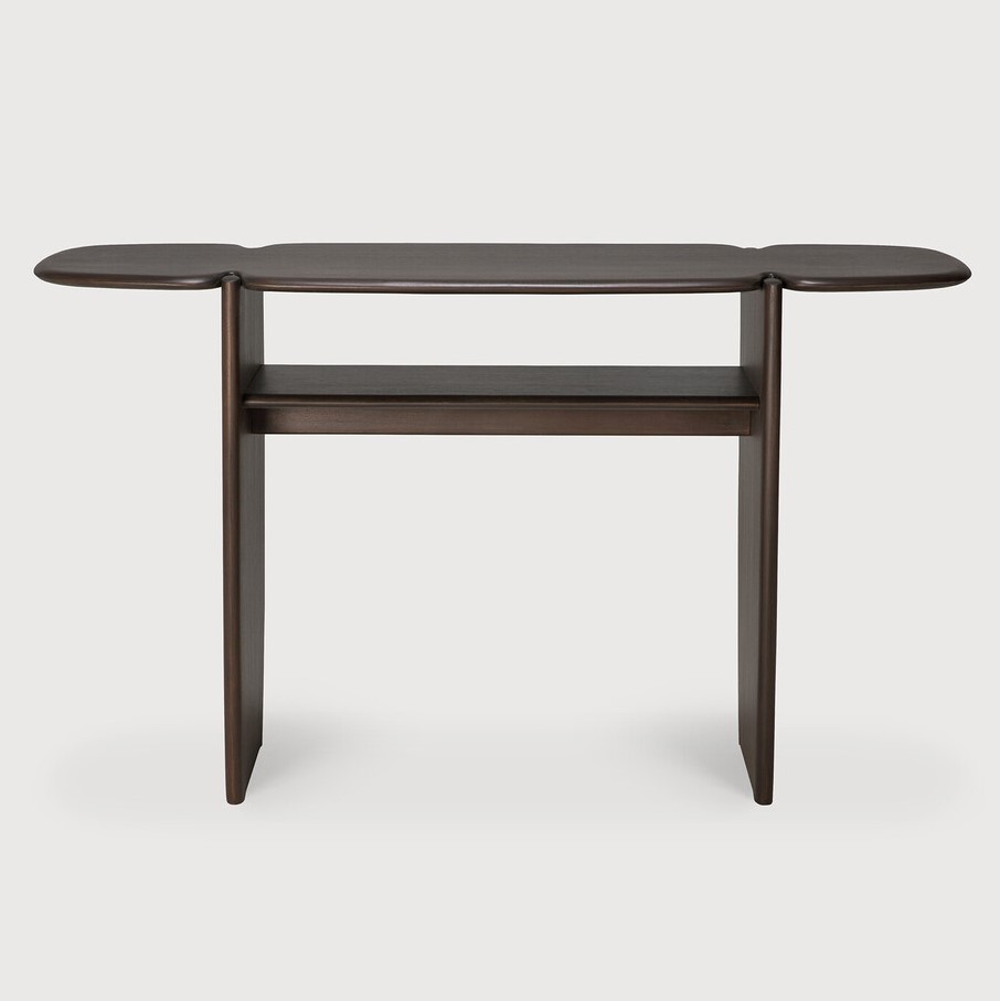 Console Varnished Mahogany Dark Brown 130x40xh75cm 35009