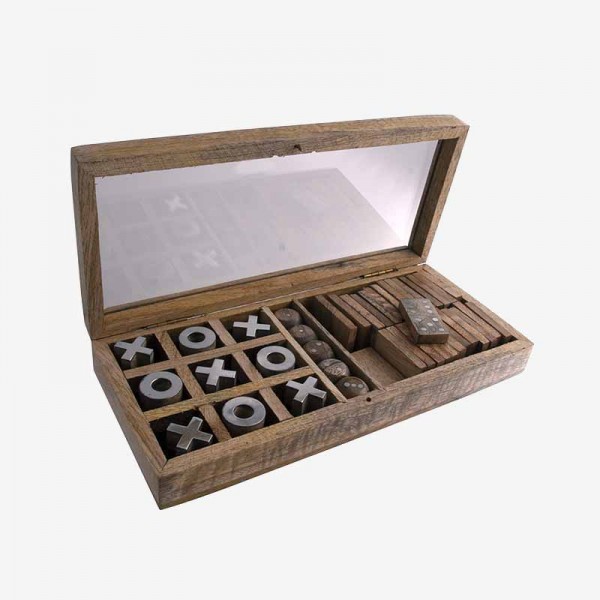 Games Natural Wood With Silver Dots 0249603