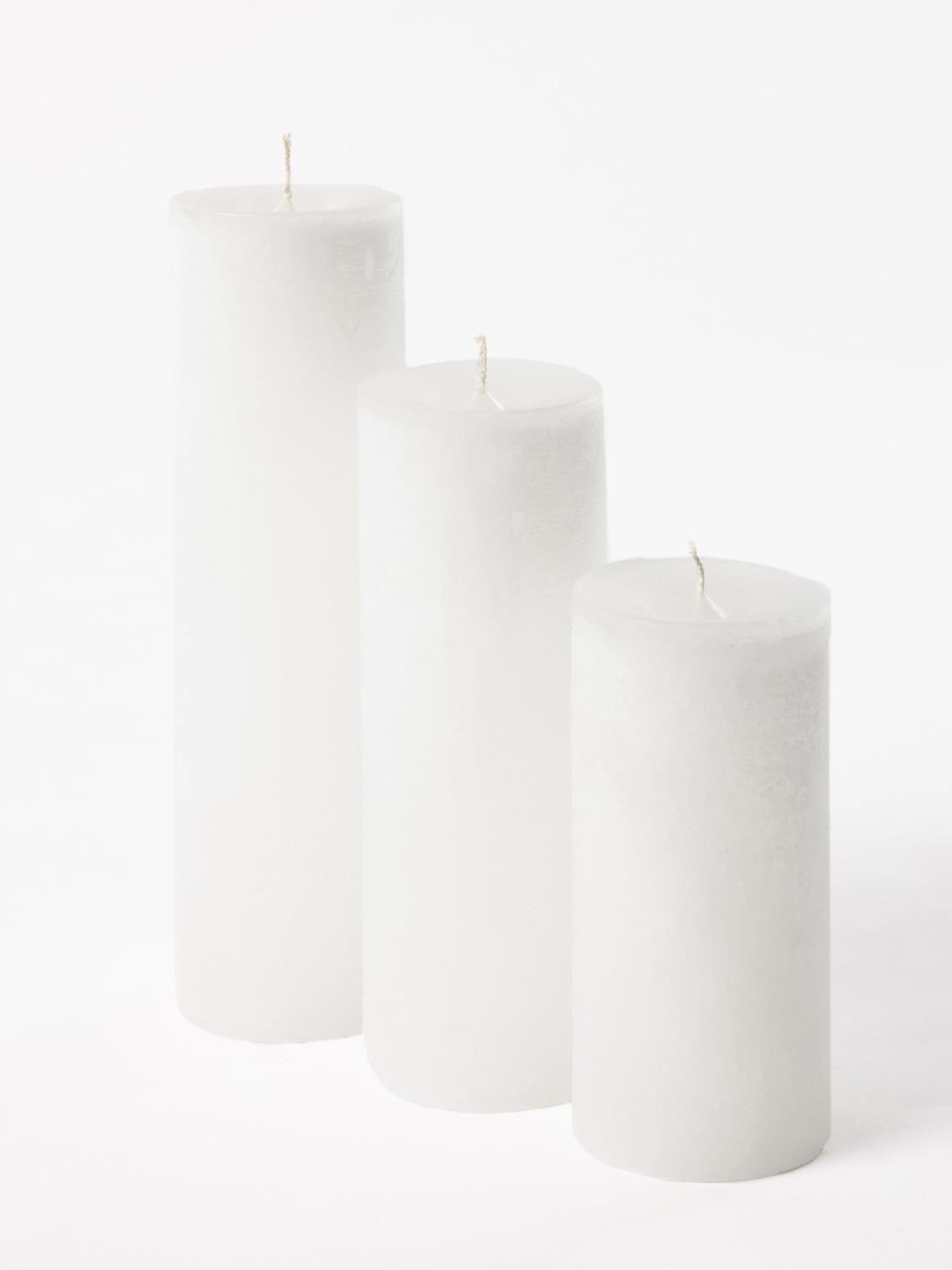 Cylinder Candle White 8,6x15cm C20801
