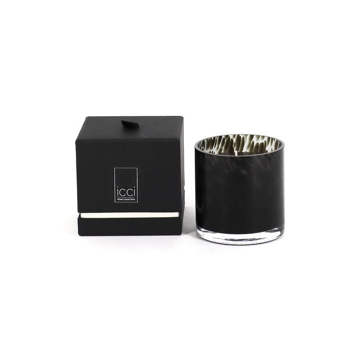 Scented Candle Smoke Black Spotted 9x9cm sc51s01