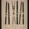 A Good Day to Ski 65x85cm Black Frame X 401