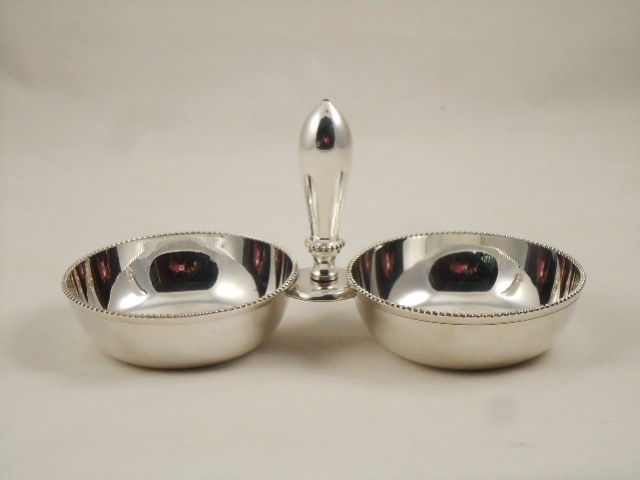 Peanut Dish 2 Compells Silverplated 20cm 510-365