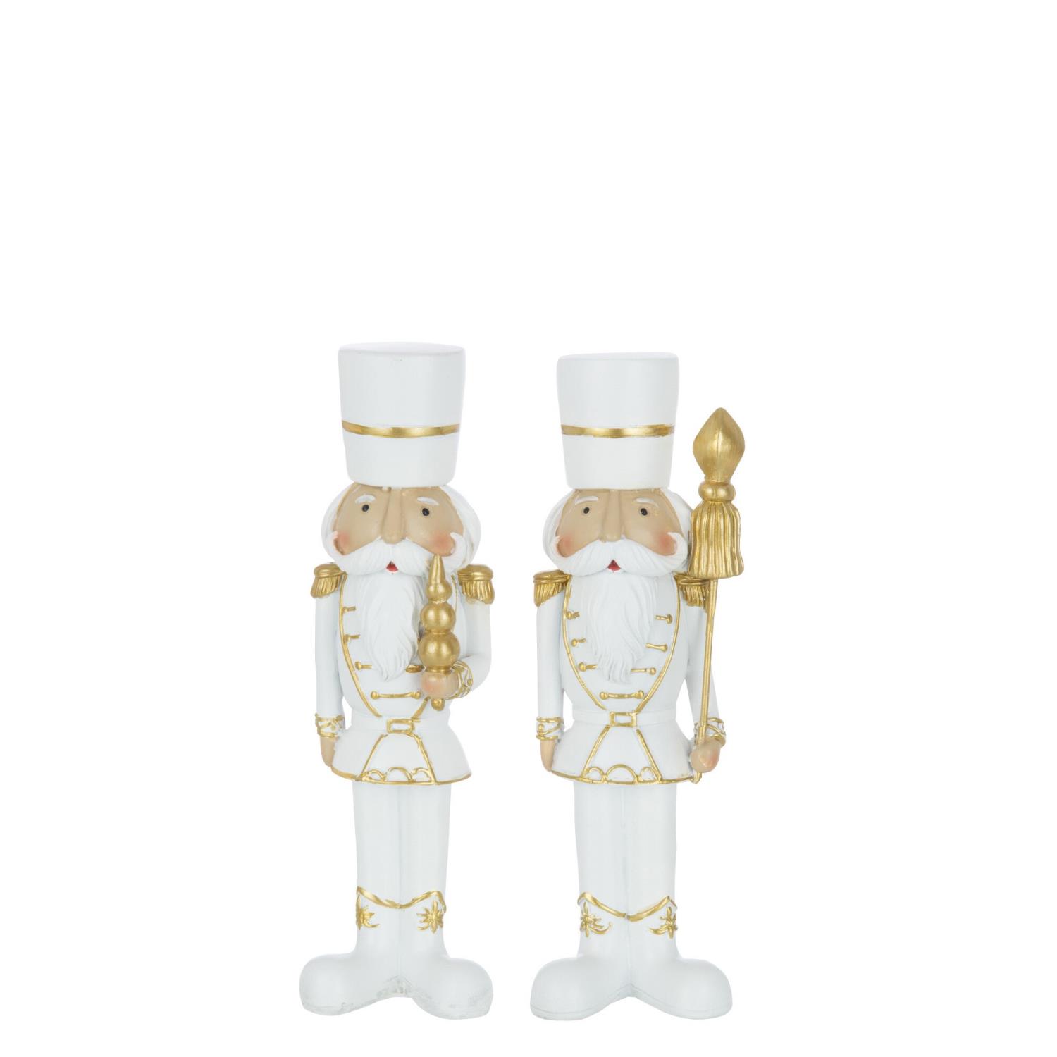 Nutcracker White/Gold M ass. 2 6,5x4x20,5cm 35058