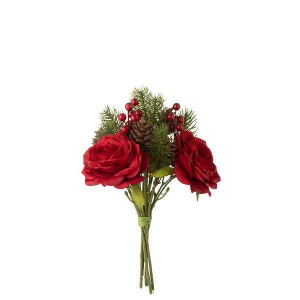 Bouquet Berry/Pine Red/ Green 19x15x32cm 27560
