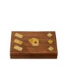 Game Box With Cards, Dices & Domino Brass. 28679