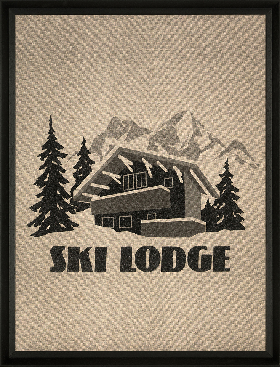 Ski Lodge Print 65x85cm X 400