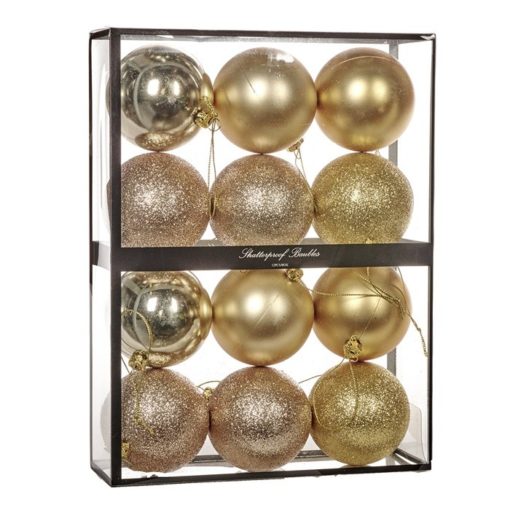 Tr 25224 Ball Mix Box 12 Gold/Champ. 7cm