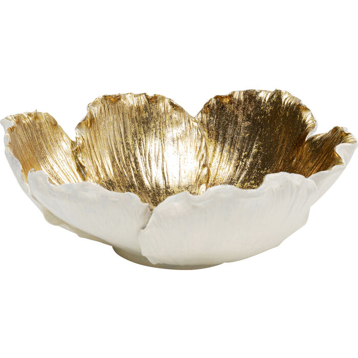 Deco Bowl Cream Gold Flower ø25cm 52837