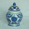 Jar, White/blue "Ming" 20cm  155-009
