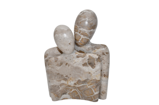 Abstract Couple Brown Marble 19x6xh27cm / 24x8xh32cm 610-322