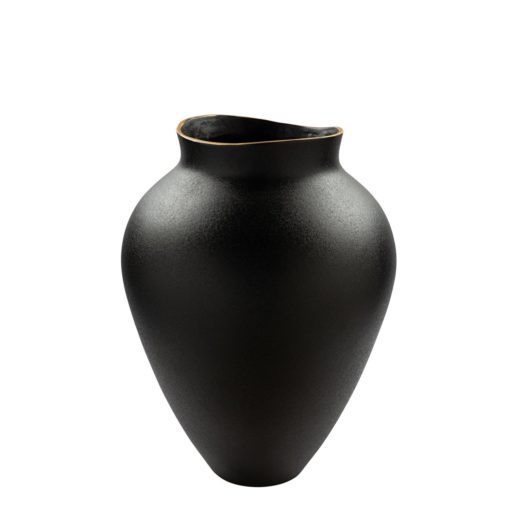 Kalea Vase Ceramic Black With Gold ø33xh44cm 127085