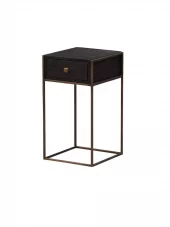 Bedside Table 1 Drawer Black 20812