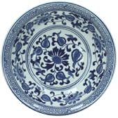 Bowl Porcelain Blue & White 8xh31cm Lev-4847