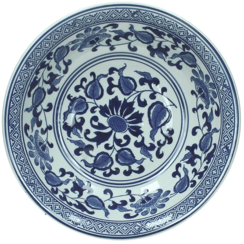 Bowl Porcelain Blue & White 8xh31cm Lev-4847
