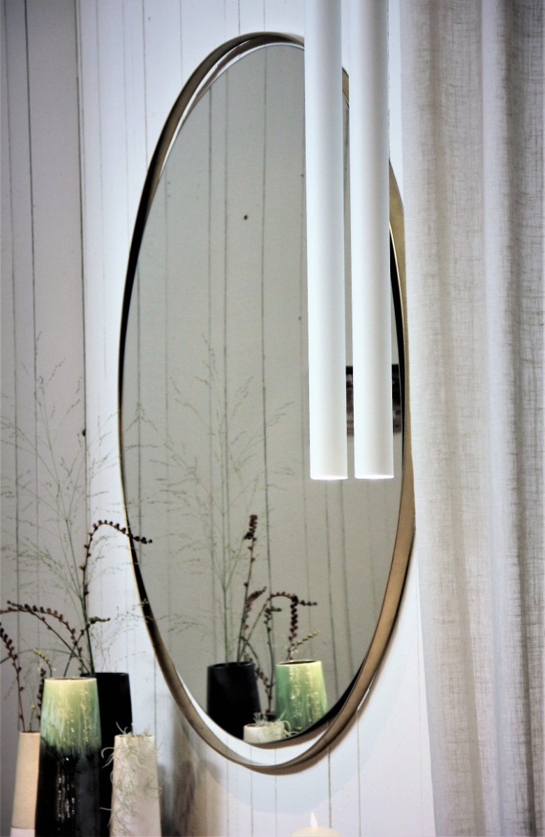 Mirror Ringo Gold Frame ø120x2,5cm